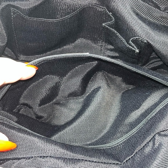 Salvatore Ferragamo AU-21 6841 Gray Signature Logo Canvas Satchel Leather - Picture 9 of 15